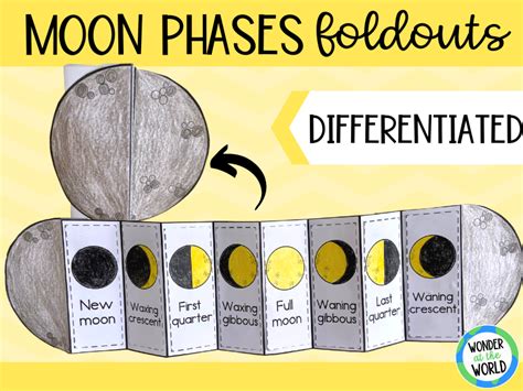 phases of the moon foldable